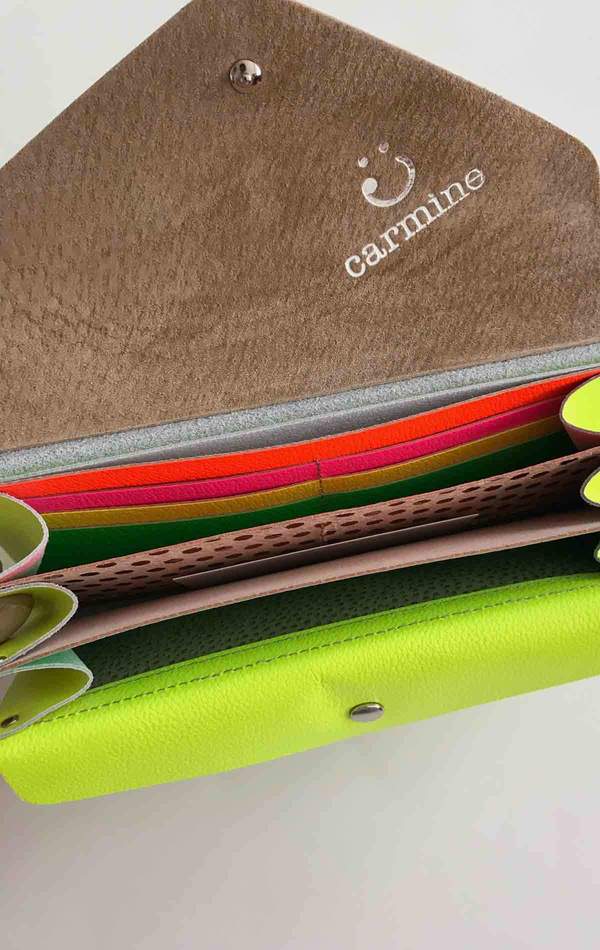 Carmine Large Clutch Wallet - Fluorescent Yellow Carmine Large Clutch Wallet - Fluorescent Yellow
