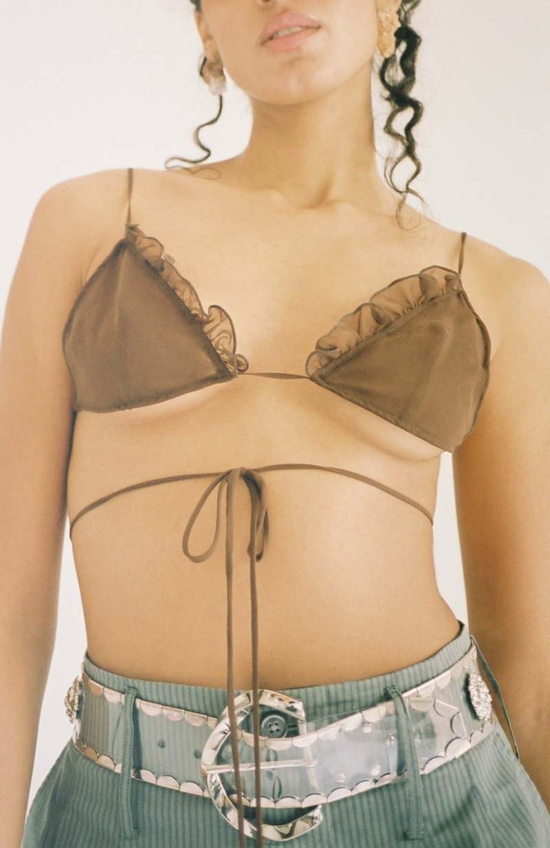 Maryam Nassir Zadeh Cadallic Bra - Bronze