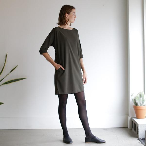 Me and Arrow Dolman Dress - Dark Green Me and Arrow Dolman Dress - Dark Green