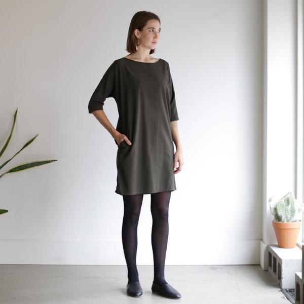 Me and Arrow Dolman Dress - Dark Green Me and Arrow Dolman Dress - Dark Green