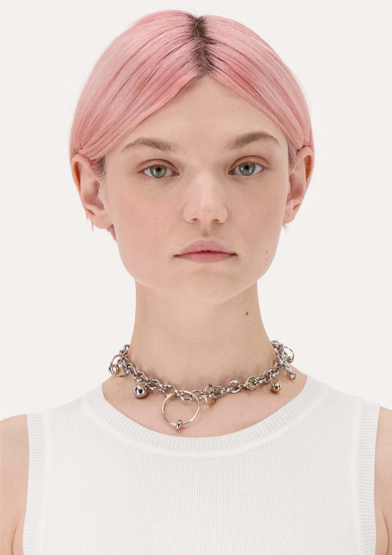 【Justine Clenquet】Joe Choker Necklace Justine Clenquet Joe Choker - Silver | Garmentory