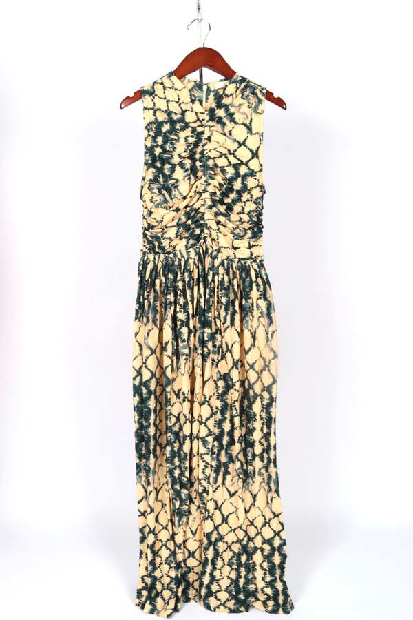 slim fit dress slacks Francesca Gold Crystal Maxi Dress – OLIVE MODE main image 1