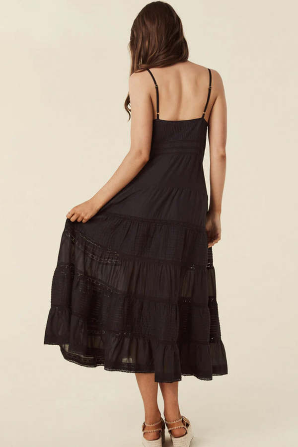 chinese dress ladies BRAILLE LONG DRESS IN BLACK My Sleeping Gypsy  Angel for Fashion