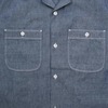 Freenote Cloth Dayton Short Sleeve Shirt - Chambray - Thumbnail 4