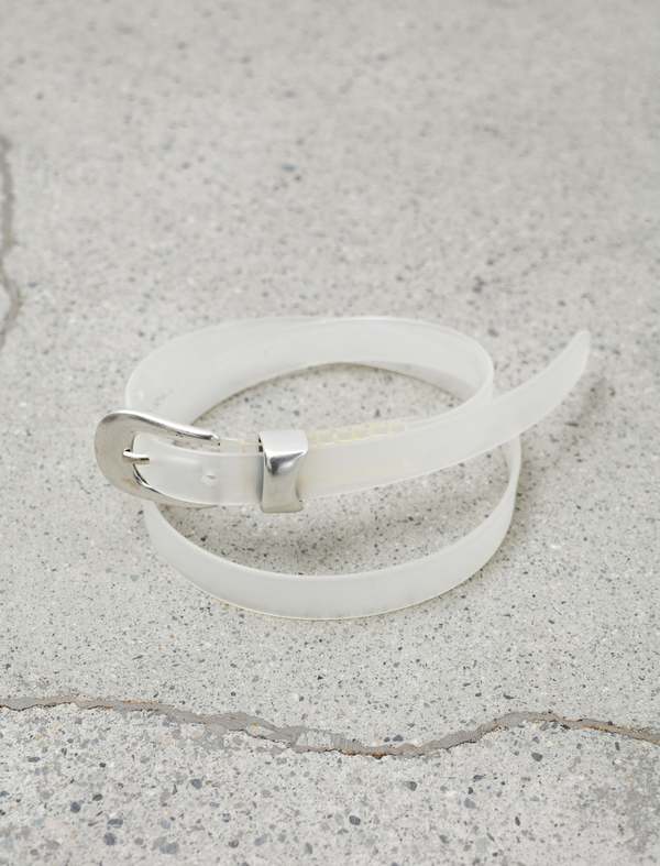 Our Legacy Belt 2cm Crystal Rubber - White | Garmentory