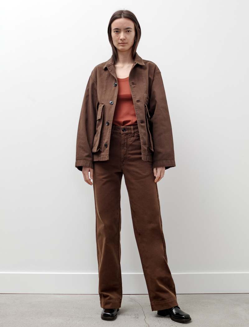 ジャケット・アウター LEMAIRE BOXY JACKET BROWN Men's Boxy Cotton Jacket — Brown – La Garçonne