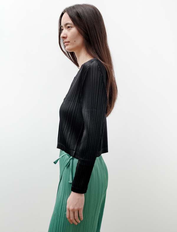 Pleats Please by Issey Miyake Trunk Cardigan - Black | Garmentory