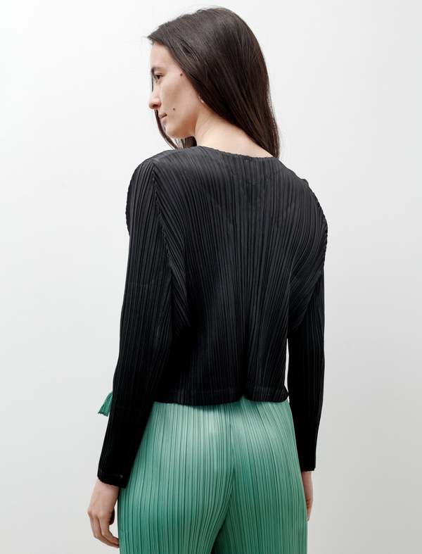 Pleats Please by Issey Miyake Trunk Cardigan - Black | Garmentory
