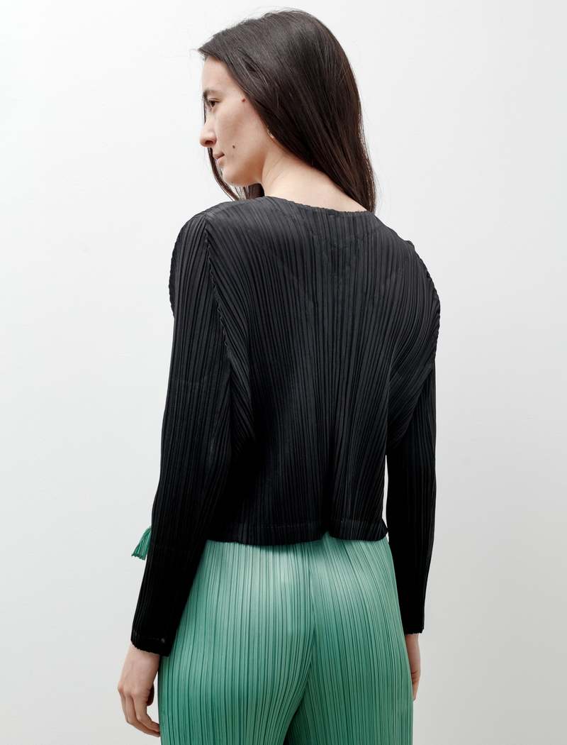 Pleats Please by Issey Miyake Trunk Cardigan - Black | Garmentory