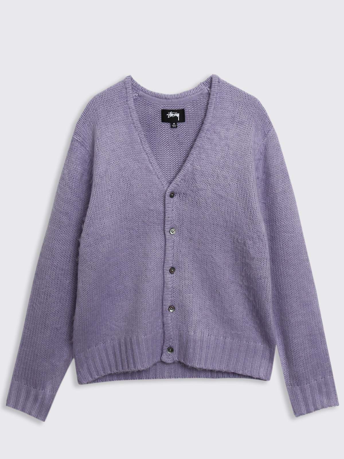 Stussy Brushed Cardigan - Lavender | Garmentory