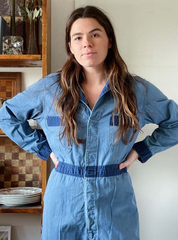 Herringbone Coveralls - Multi Blue | Garmentory