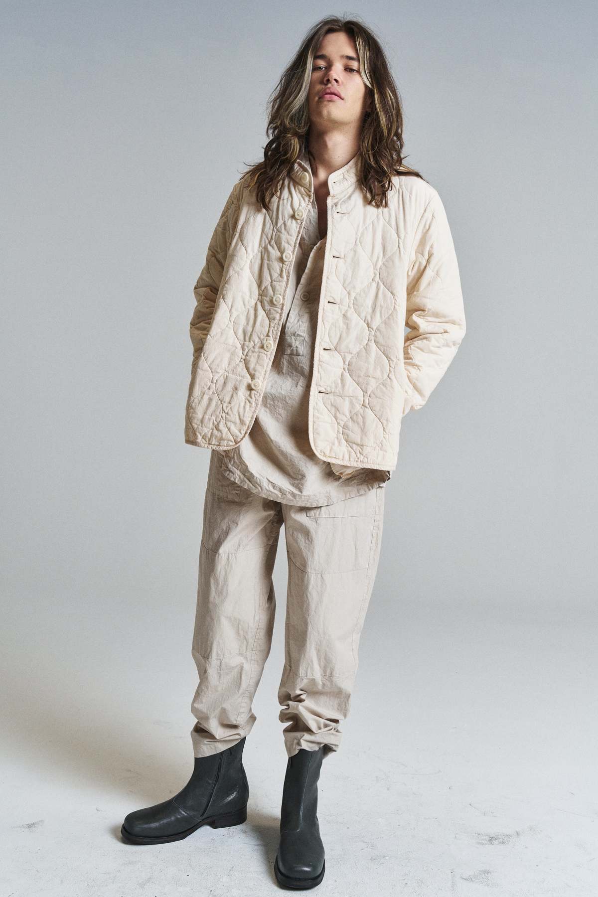 Casey Casey Padded Light Paper Cotton Puffy Jacket - Porcelain