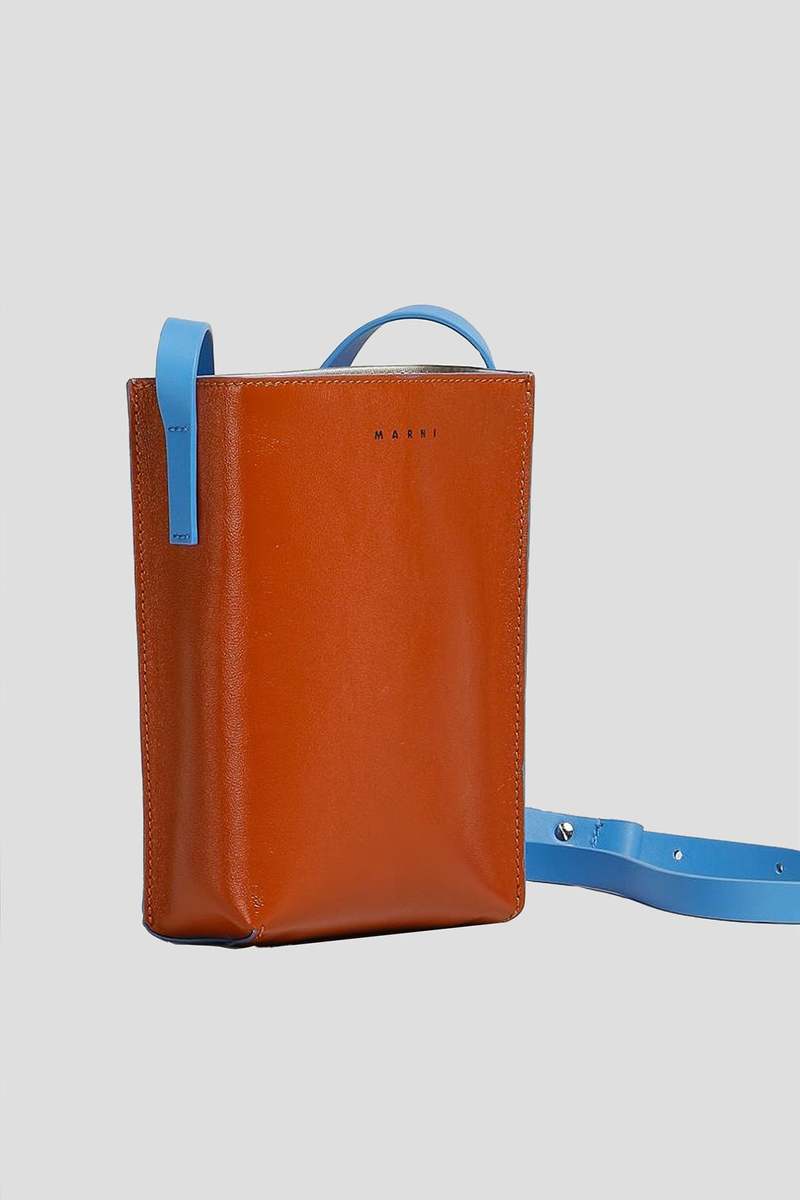 Marni Museo Soft Shoulder Bag - Orange/Aqua | Garmentory