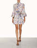 Zimmermann Tama Belted Mini Dress - Diamond Splice Floral - Thumbnail 4