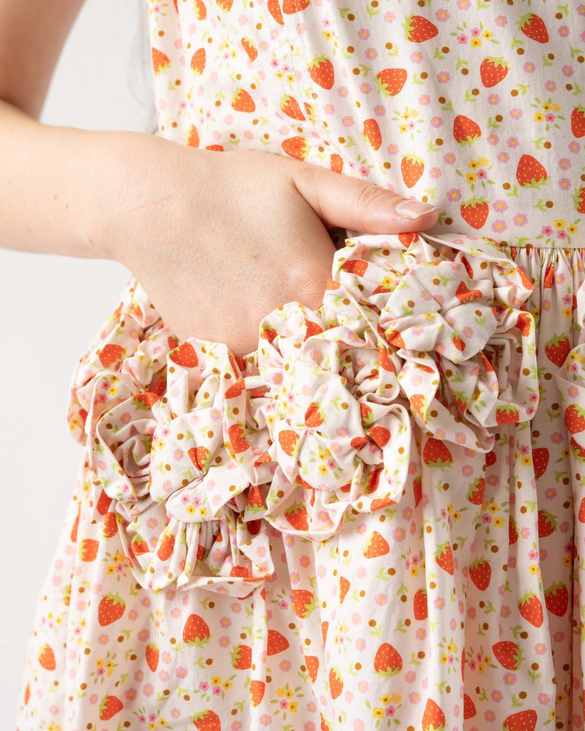 BATSHEVA Haven Dress Ditsy Strawberry Floral Garmentory