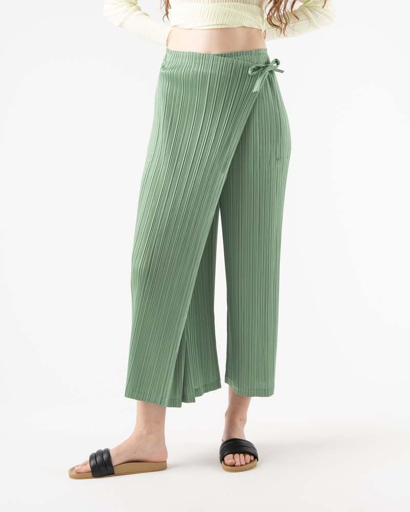 Pleats Please by Issey Miyake Monthly Colors Pant in Steel Green  