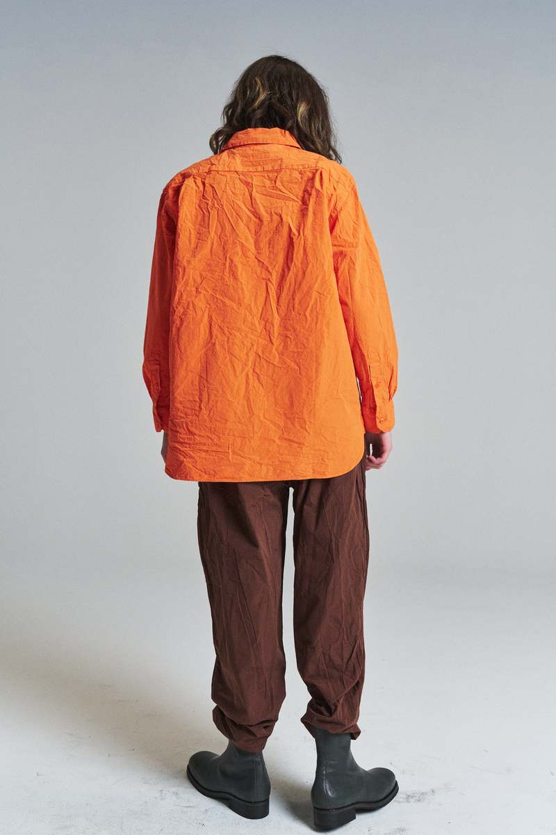 Casey Casey Paper Cotton Big Raccourcie Shirt - Orange Casey Casey Paper Cotton Big Raccourcie Shirt - Orange
