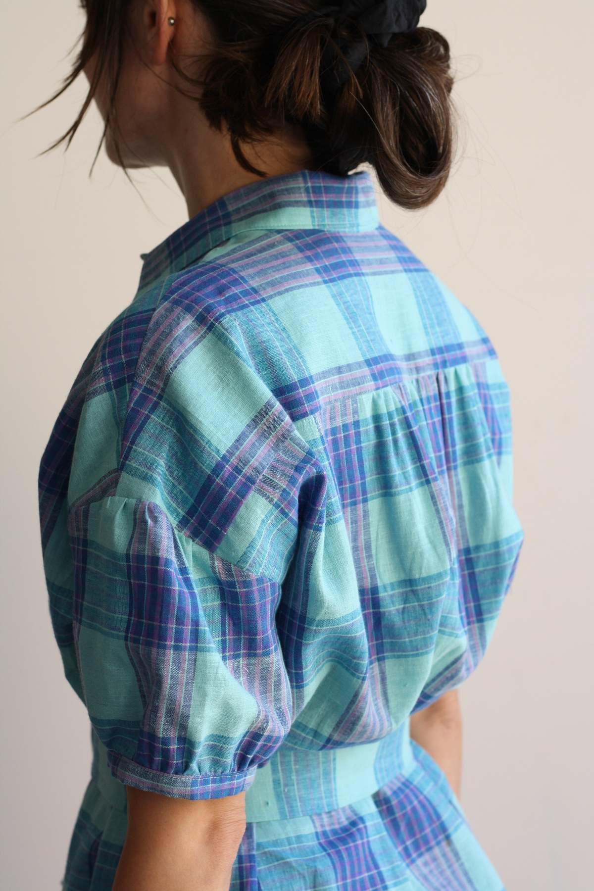 Myrtle Kiki Dress - Aqua Plaid - Image 5 of 6