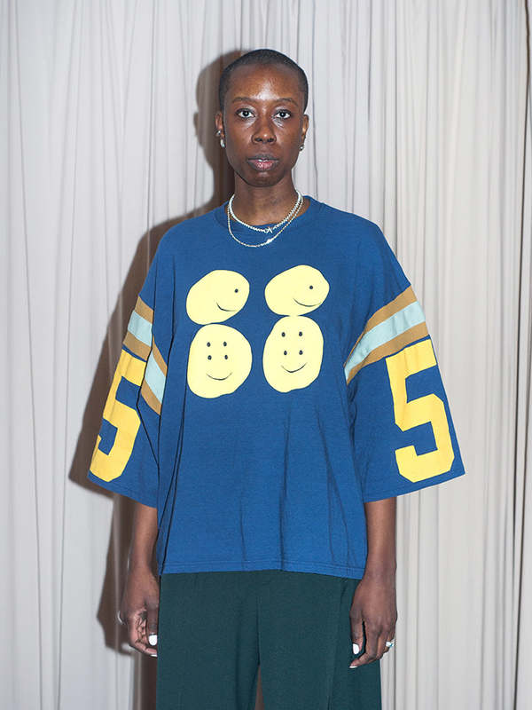 Kapital Jersey Football Huge T-Shirt - Navy | Garmentory