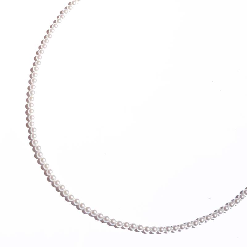 MATTER MATTERS Dainty Crystal Necklace -Pearl  