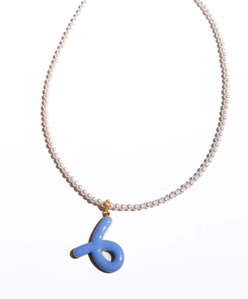 MATTER MATTERS Dainty Crystal Necklace -Pearl  
