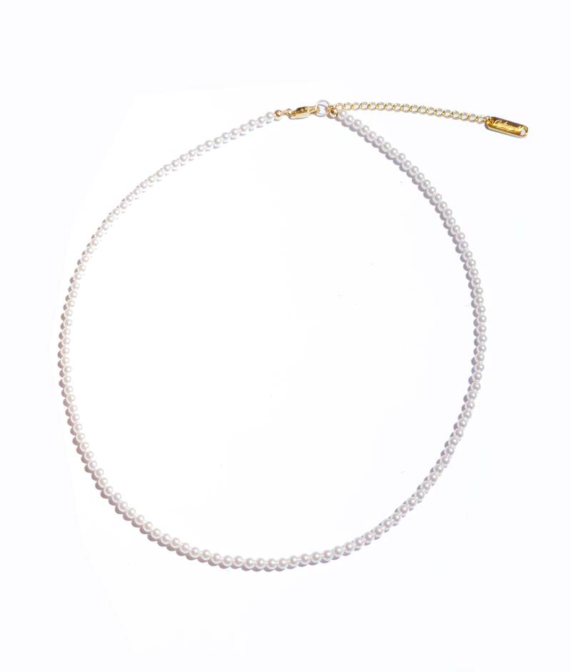 MATTER MATTERS Dainty Crystal Necklace -Pearl  