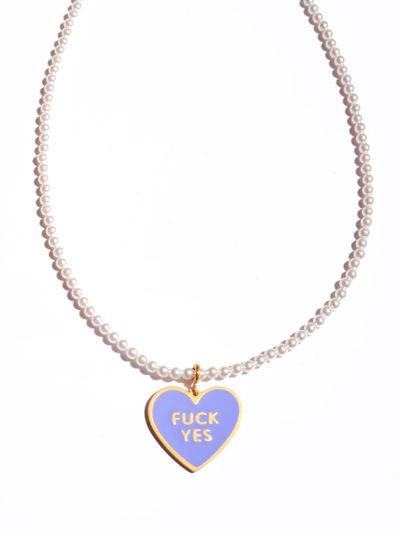 MATTER MATTERS Dainty Crystal Necklace -Pearl  