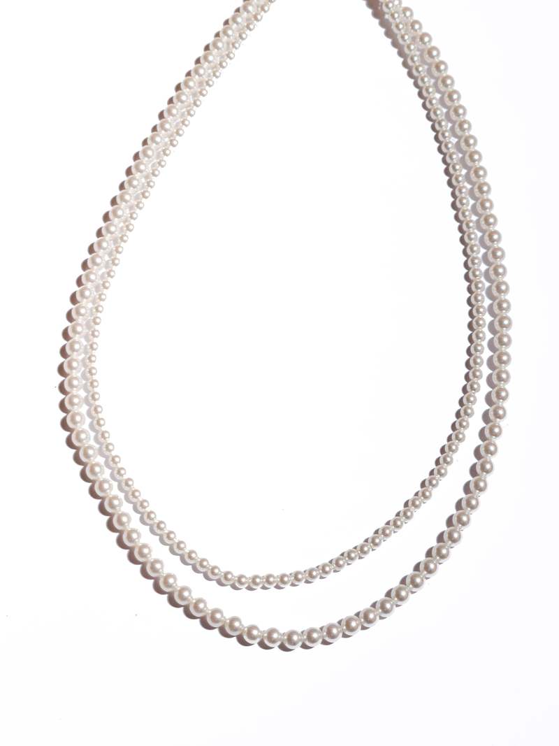 MATTER MATTERS Dainty Crystal Necklace -Pearl  