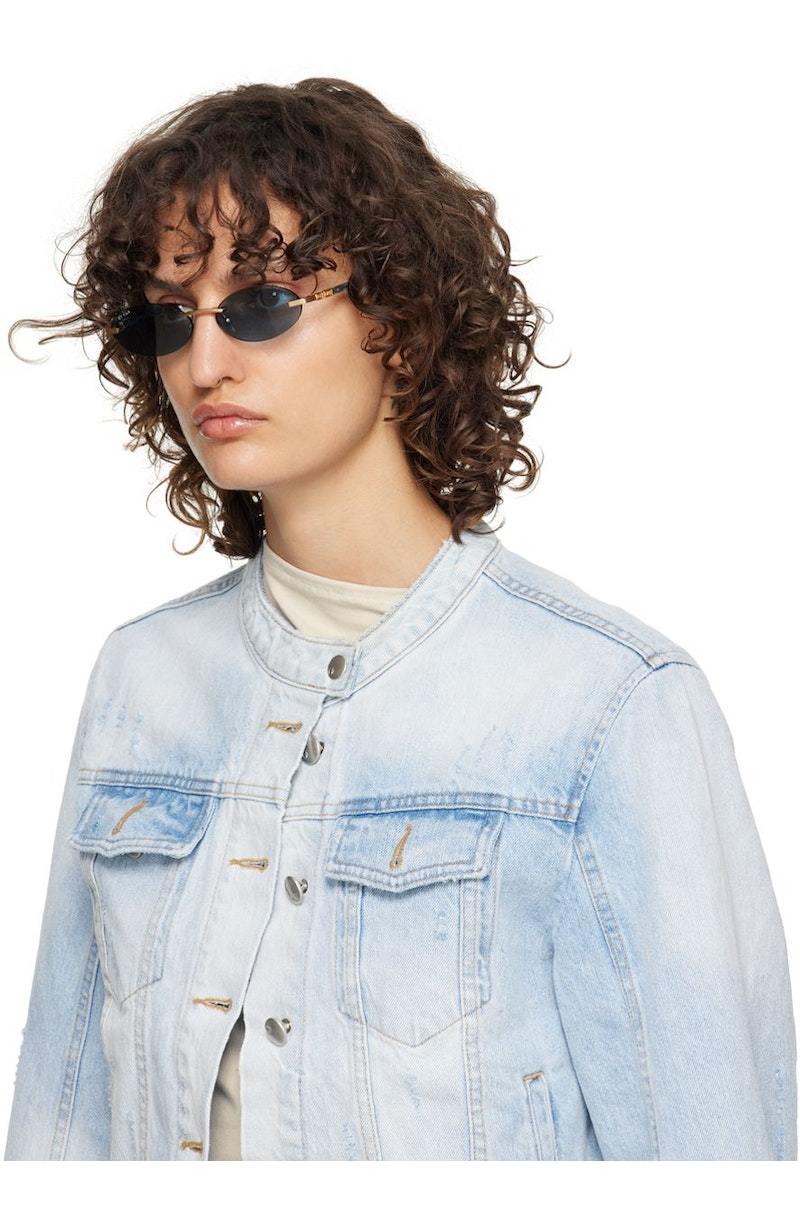 サングラス by FAR Sunglasses Texas Matt - By Far - l - Silver tone By Far Texas Matt - Metal - Silver Tone | THE LIST