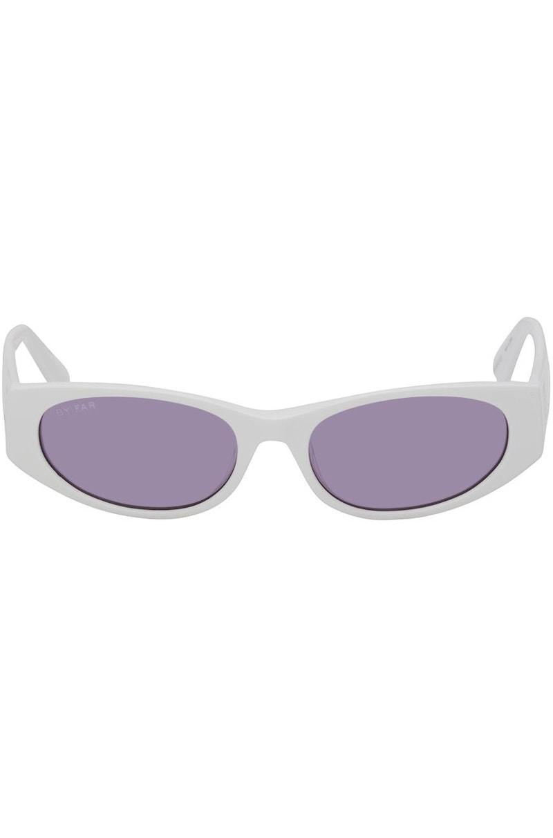 BY FAR Rodeo Sunglasses - Solid white | Garmentory