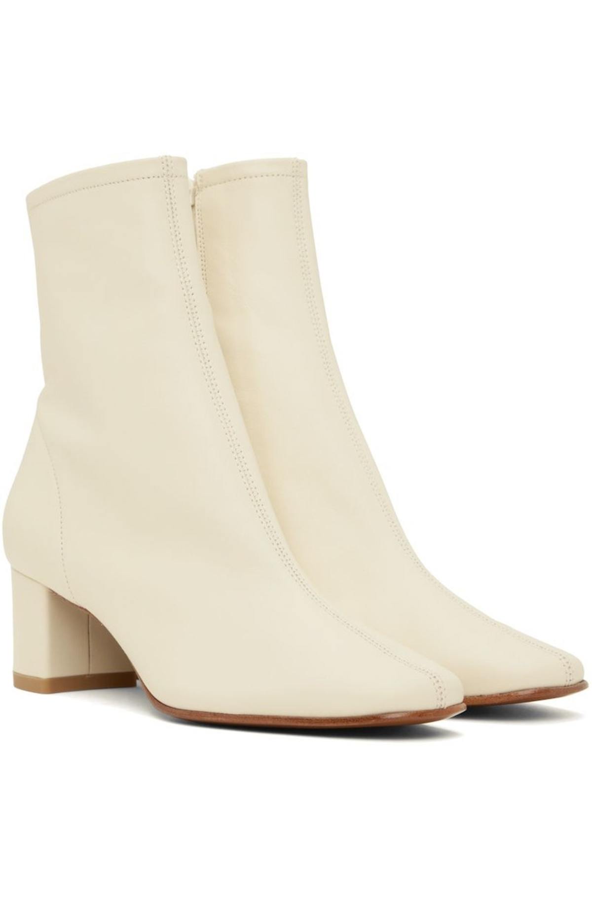 BY FAR Sofia Ankle Boots - WH White - Image 4 of 5