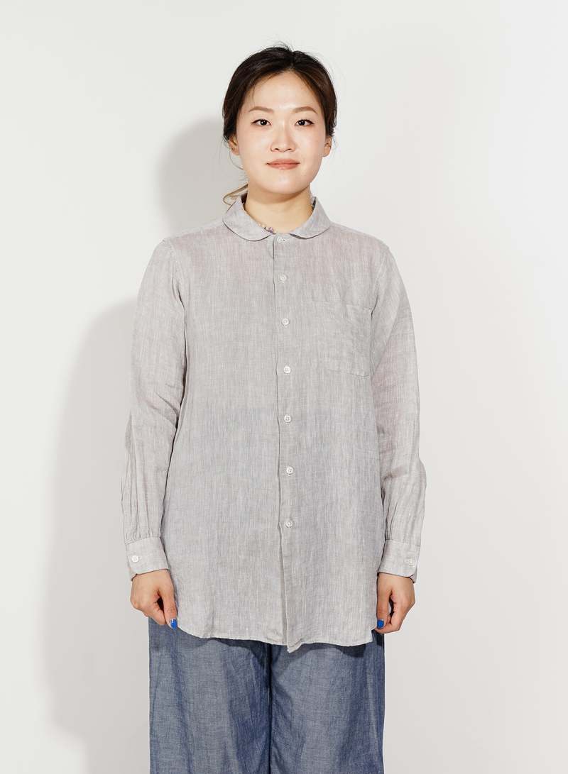Engineered Garments Rounded Collar Shirt - Natural Handkerchief