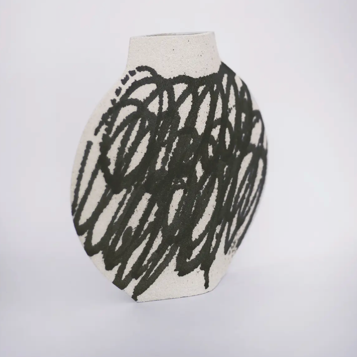 Vase Lunaire Eva En Verre Décoré - 33x37 Cm - Neuf Table Passion