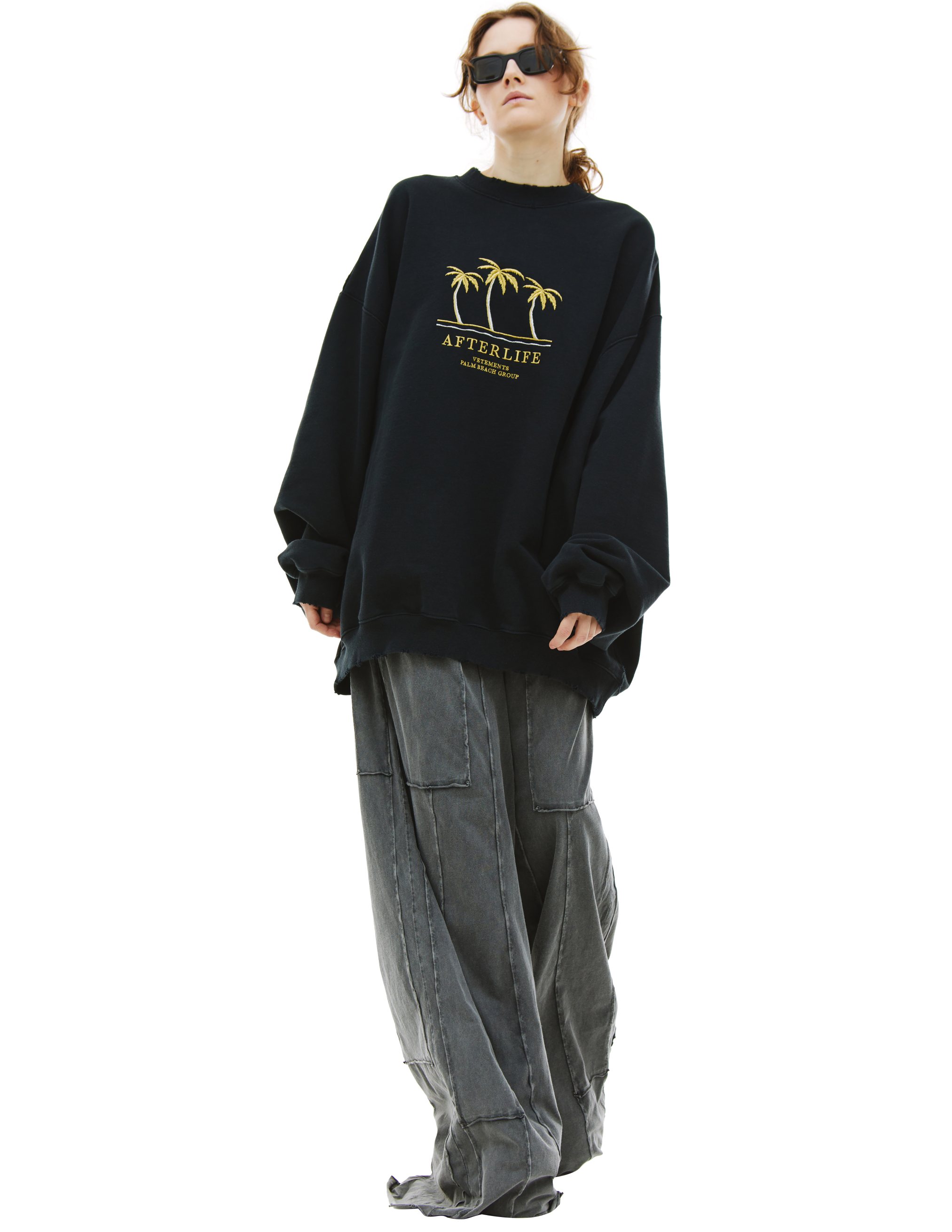 関税・送料込 VETEMENTS AFTERLIFE EMBROIDERY スウェット Buy Vetements Embroidered Afterlife Sweatshirt 'White