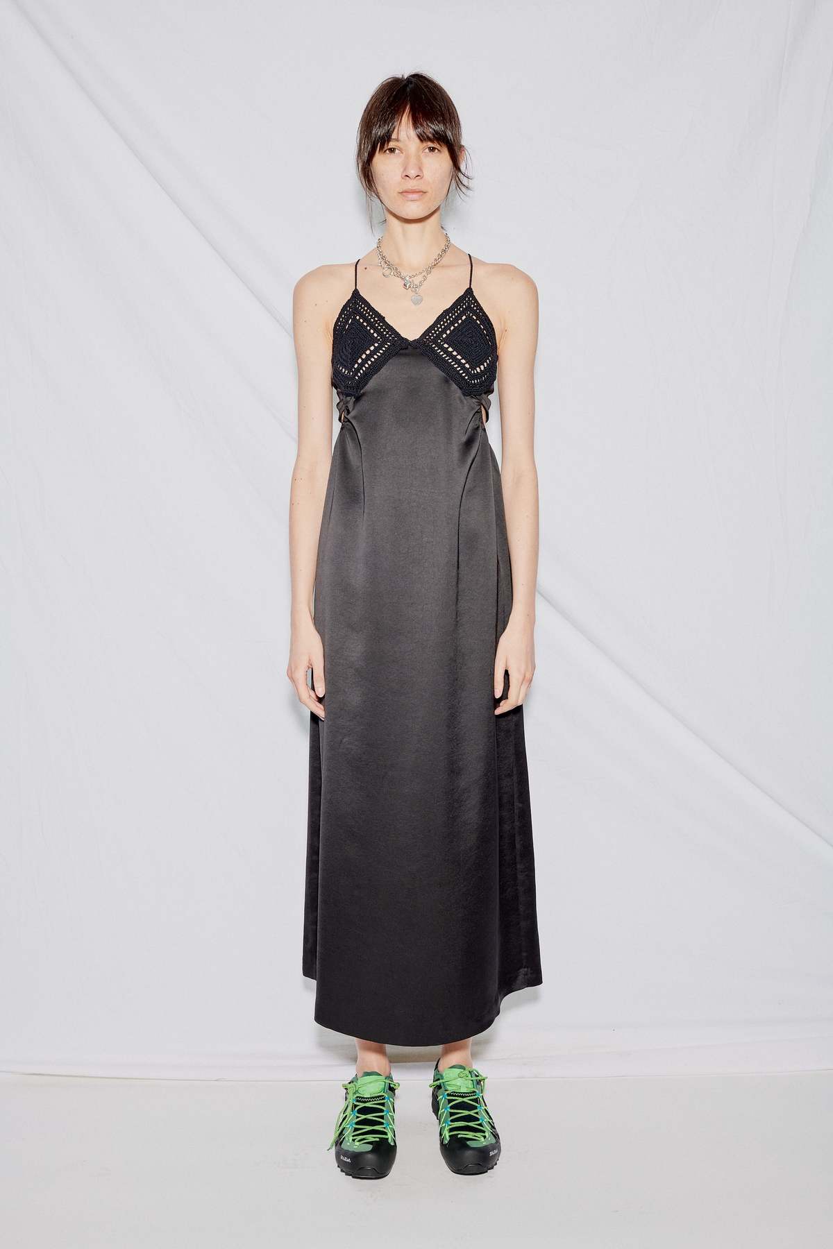 LVIR Knit Cami Slip Dress - Black