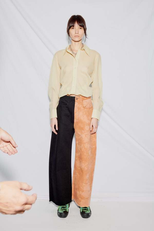 Marques Almeida Boyfriend Jeans - Black/Brown Bicolor | Garmentory