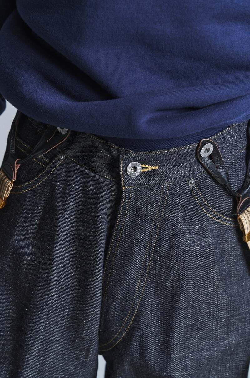 Taiga Takahashi Lot. 707 Buckle-Backed Trousers - Raw Indigo