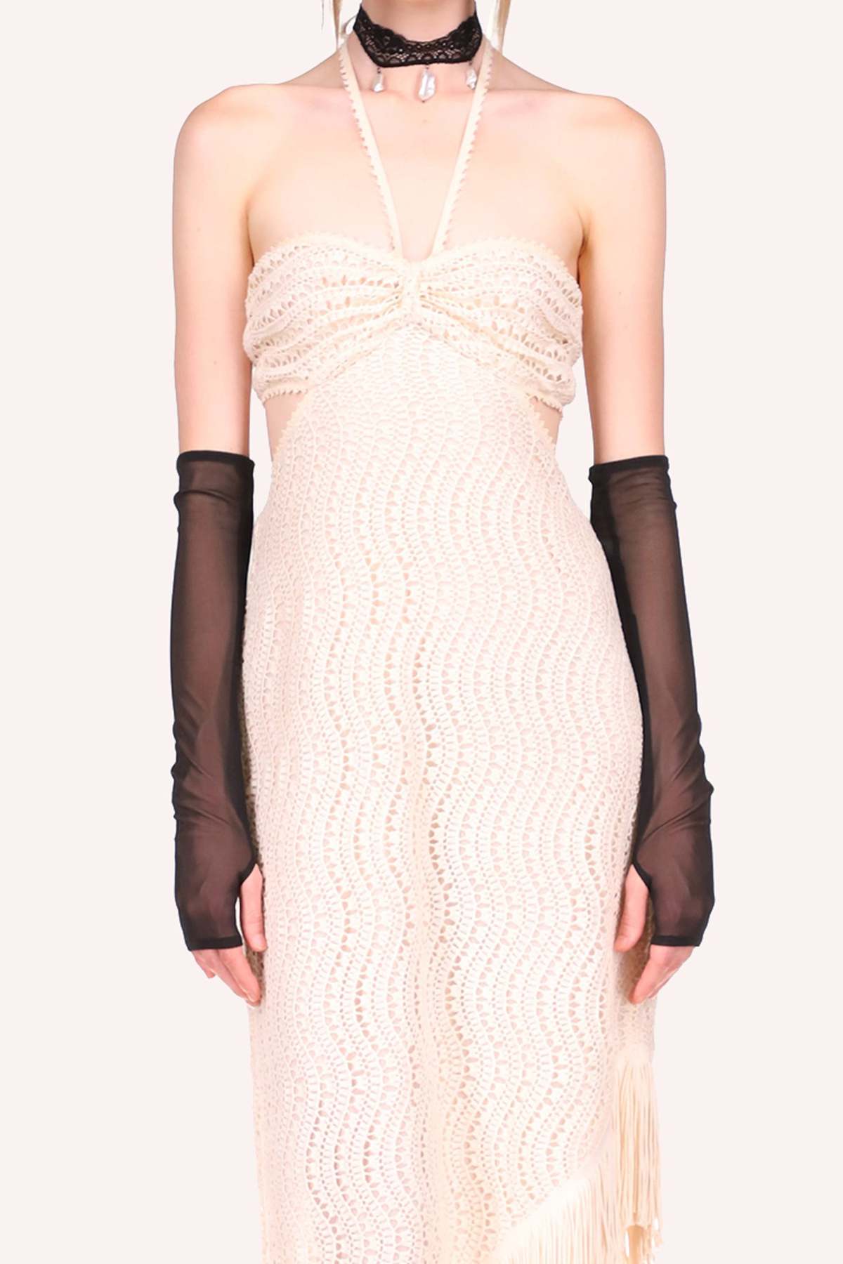 anna sui crochet dress Anna Sui X ONeill Pink Ella Printed Crochet Halter Dress Size Medium