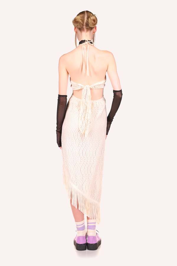 anna sui crochet dress New Free People Anna Sui Crochet Lace Cutout Halter Midi Dress $660 X-SMALL (P)