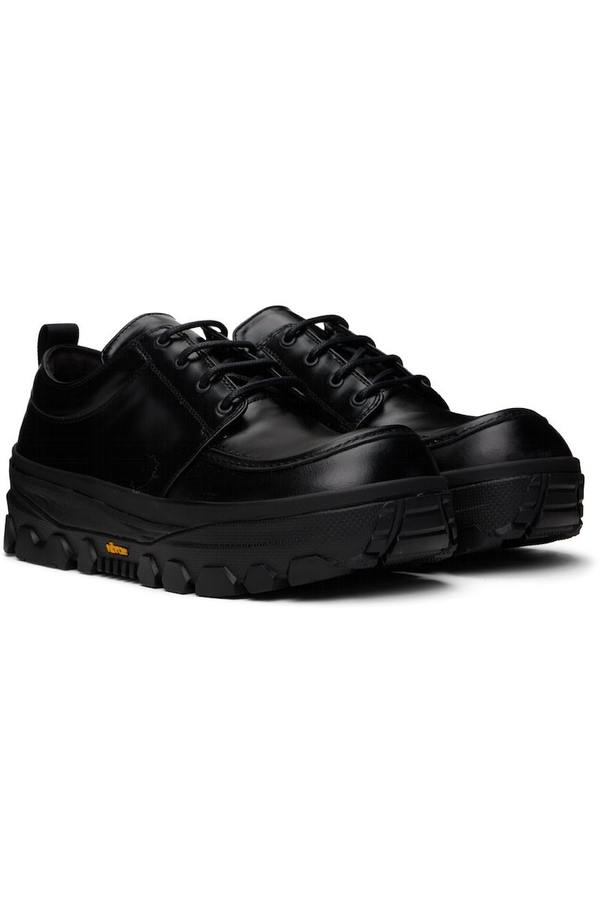 AMOMENTO Vibram Lace-Up Loafers - Black | Garmentory