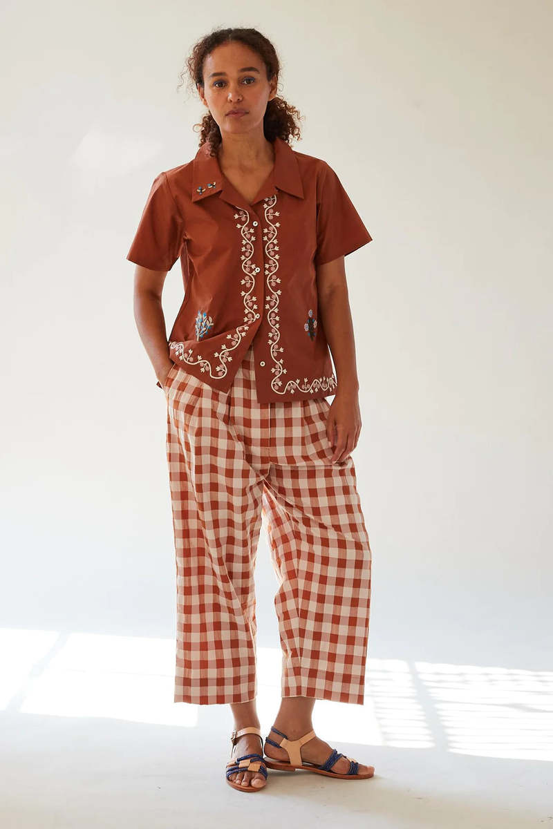 Caron Callahan Joseph Pant - Gingham | Garmentory