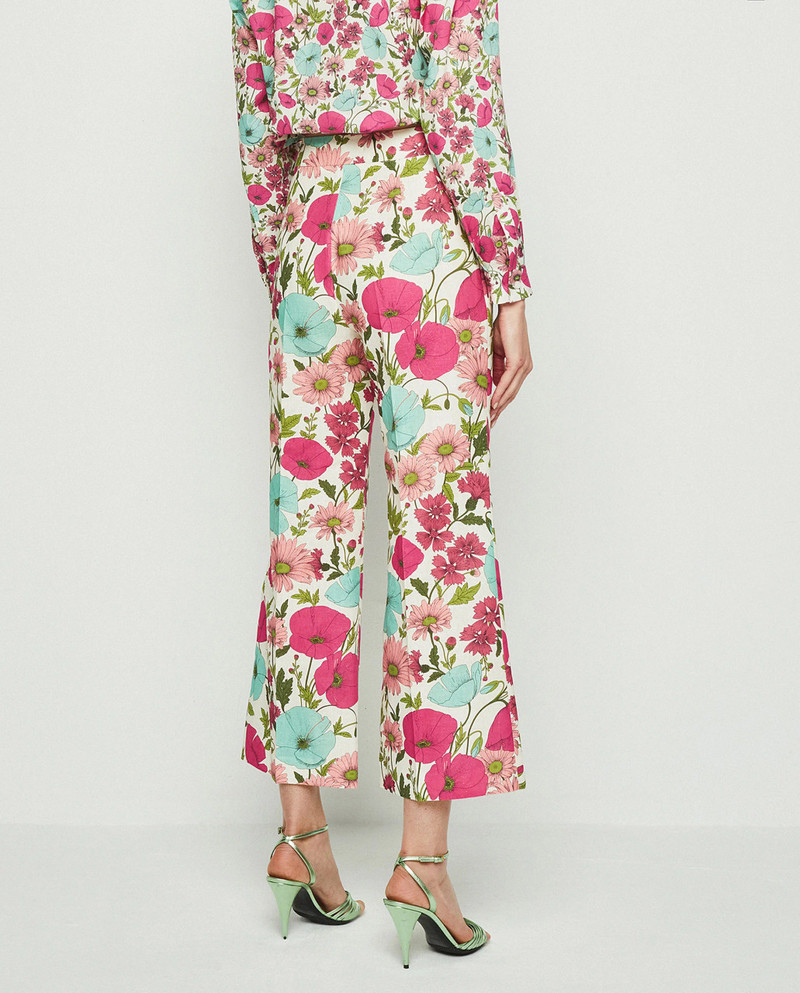 Mirto Floral Print Pant - Pink/Turquoise