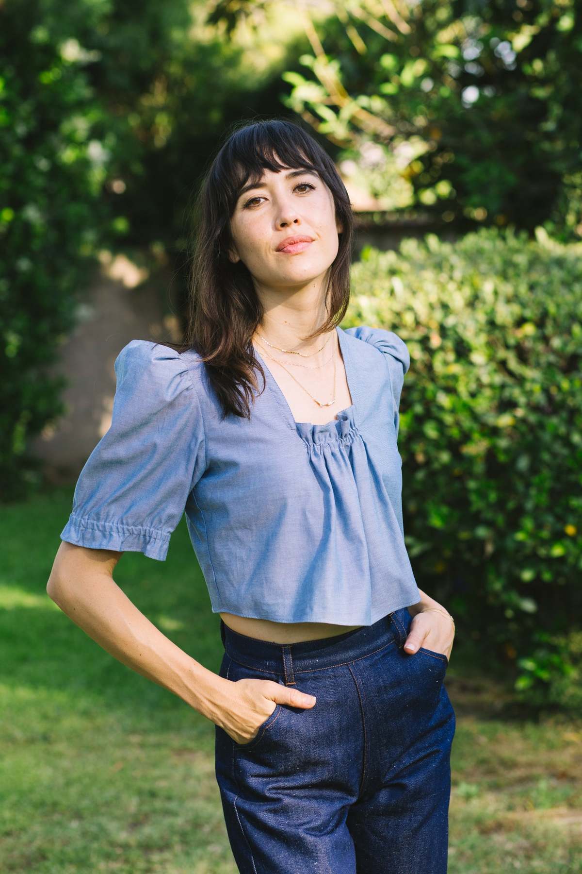 Myrtle Cindy Blouse - Chambray - Image 1 of 12