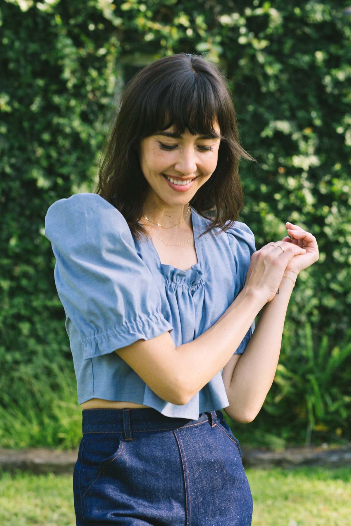 Myrtle Cindy Blouse - Chambray - Image 3 of 12