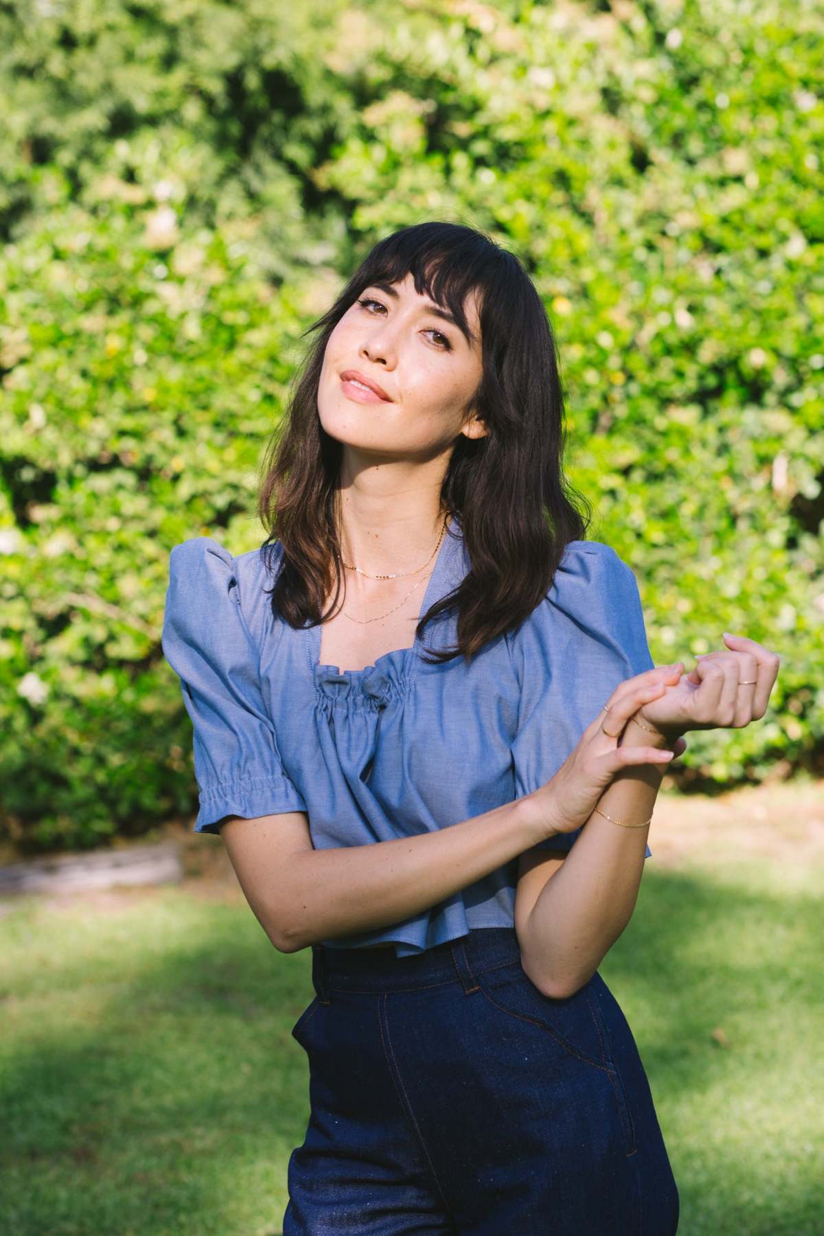 Myrtle Cindy Blouse - Chambray - Image 5 of 12