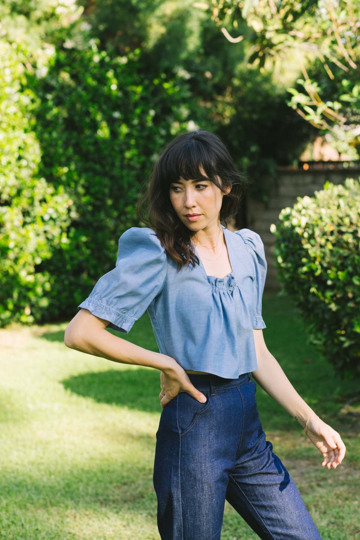 Myrtle Cindy Blouse - Chambray - Image 11 of 12