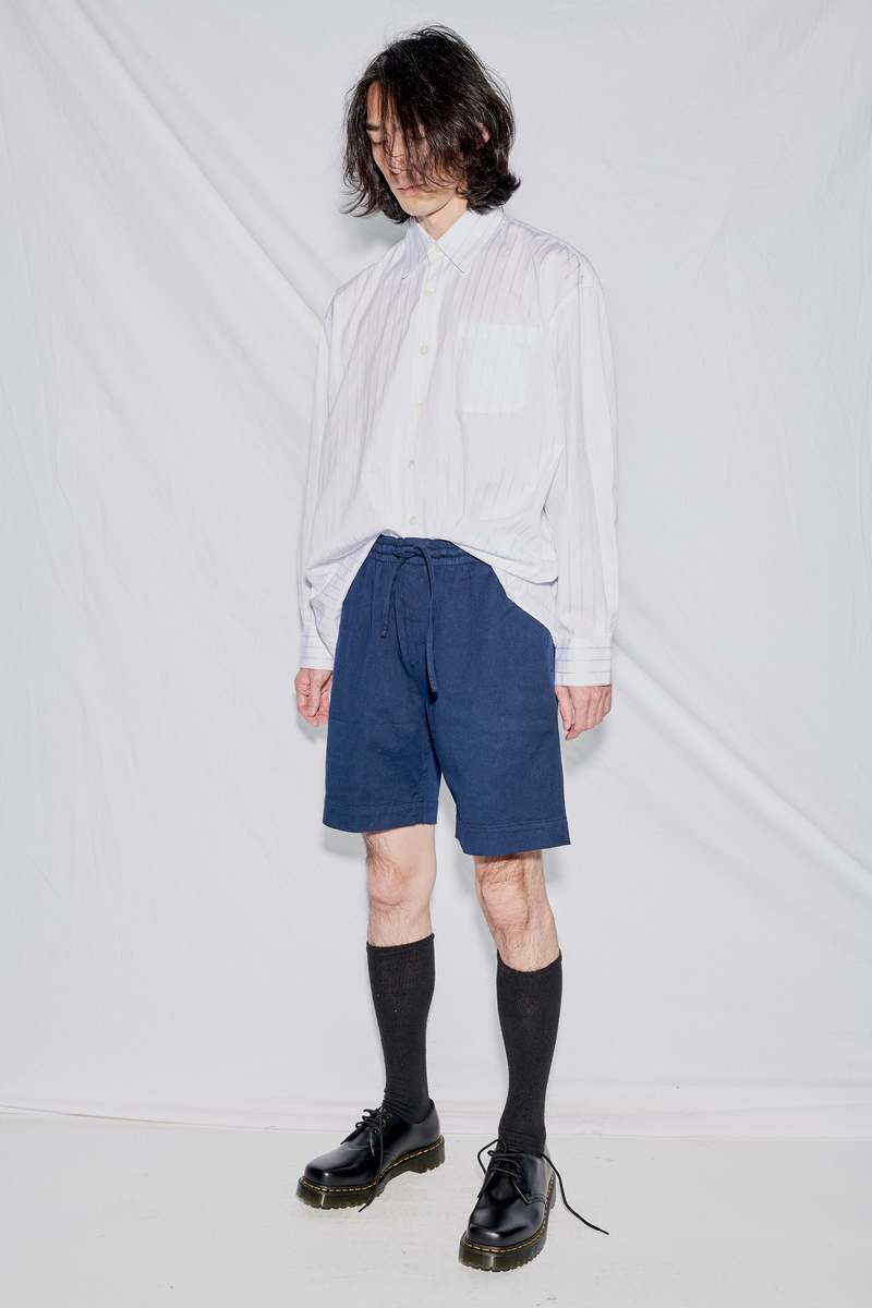 Our Legacy Borrowed Shirt - Blue Sapphire Pinstripe | Garmentory