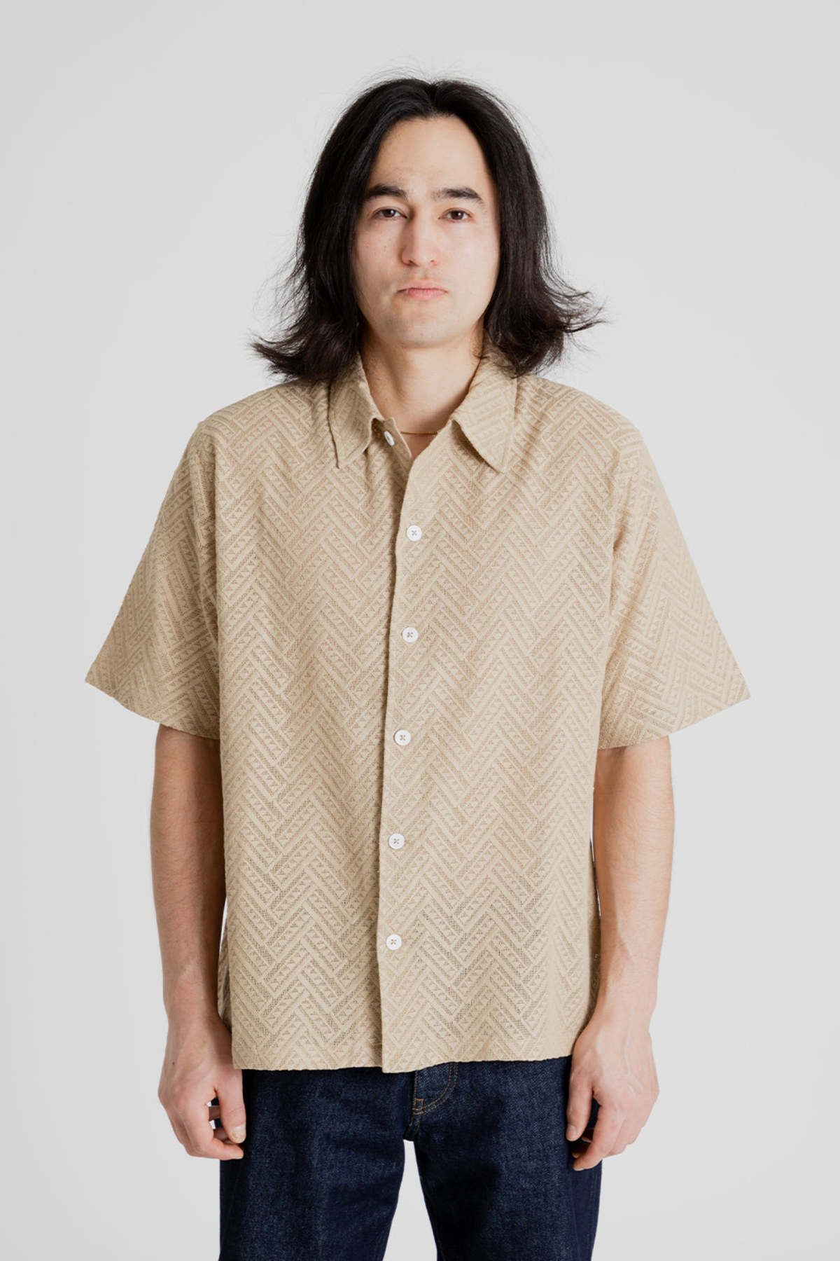 sunflower オフホワイト spacey シャツ XL Off-White Spacey Shirt by Sunflower on Sale