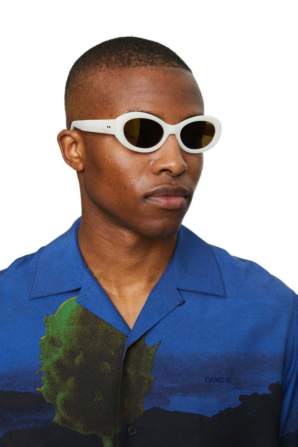 Dries Van Noten Linda Farrow Oval Sunglasses | Garmentory