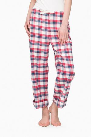 Set - Short Sleeve Cropped Sleep Shirt and Lounge Pant Berry Plaid Set - Short Sleeve Cropped Sleep Shirt and Lounge Pant Berry Plaid